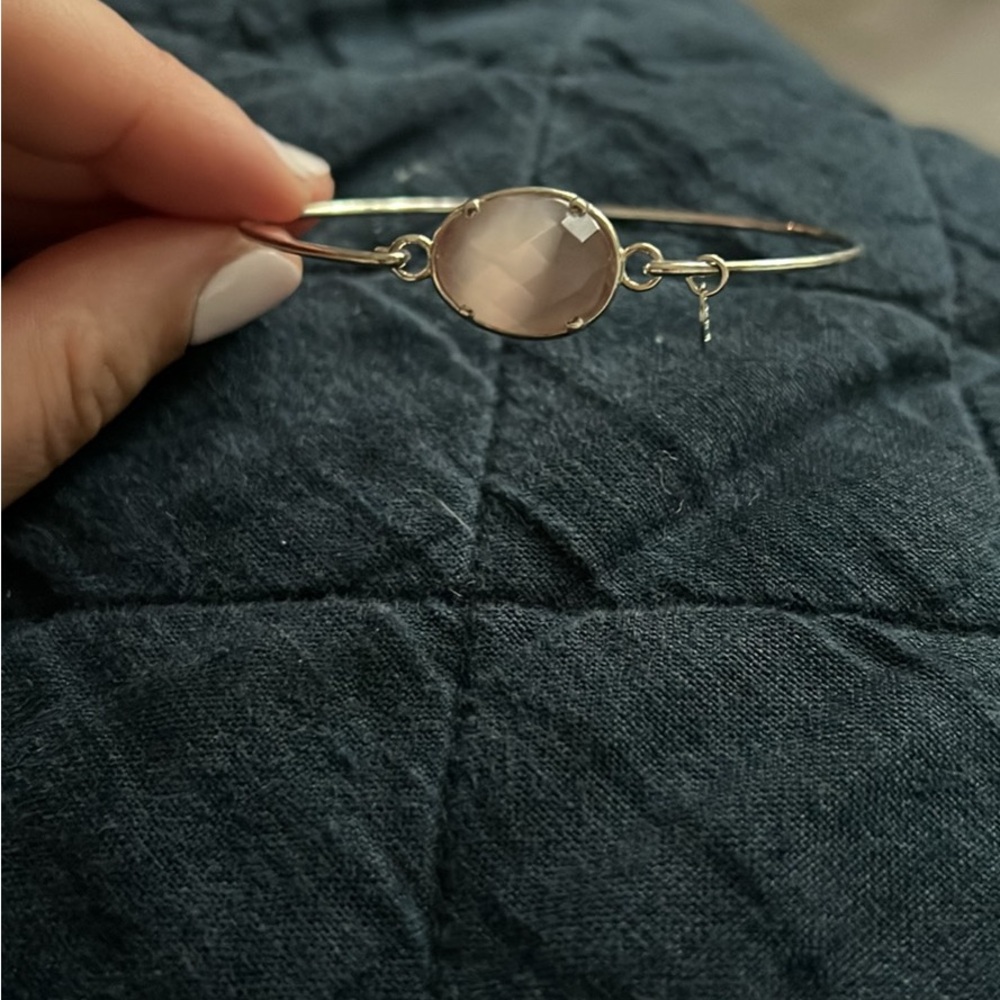Chic Gold and Pink Stone Bracelet